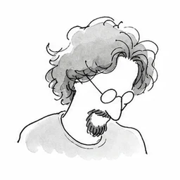 Ink-drawn portrait of the writer behind Typetoe